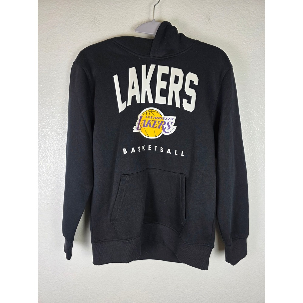 NBA Ultra Game Los Angeles Lakers Hoodie Kids Black Basketball Sweatshirt 14-16